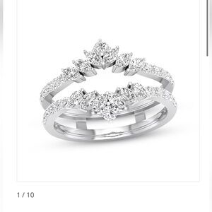 Kay Jewelers 14K White Gold 0.75 CTW Diamond Enhancer Ring Size 5